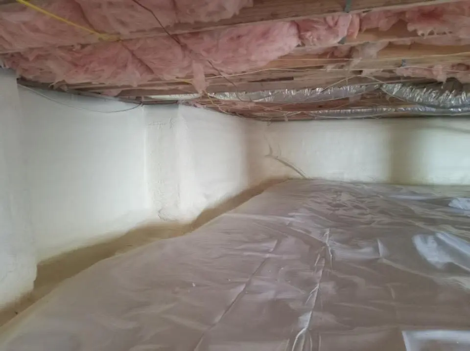 Crawl space encapsulation with closed-cell spray foam for Attic Insulation in River Falls